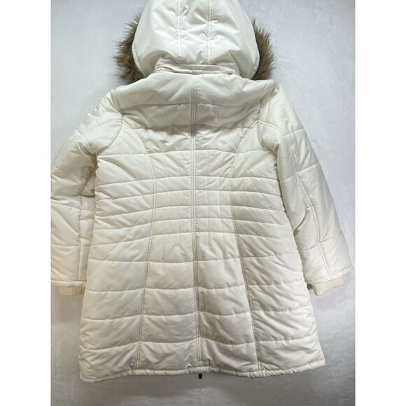 Susan Graver Water Resistant Quilted Puffer Jacket with Hood Womens XL white - Picture 11 of 13